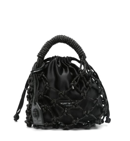 Bolso mini Kurt Geiger macrame negro
